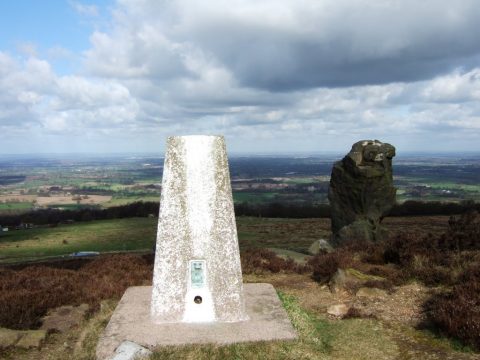 Photo of trig point Mow Cop